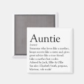 世界の最高のおばよ、叔母の定義 マグネット (正面/裏面)