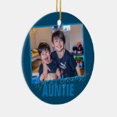 世界の最高のおば |フォトセモダンラミックオーナメント セラミックオーナメント (右)