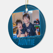 世界の最高のおば |フォトセモダンラミックオーナメント セラミックオーナメント (左)