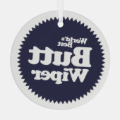 世界の最高のお尻・ワイパーナースCNA RNA  ガラスオーナメント (裏面)