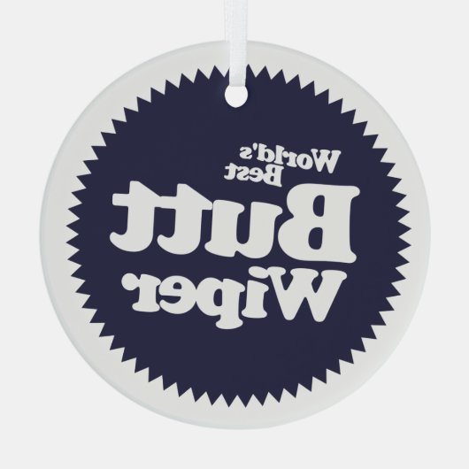 世界の最高のお尻・ワイパーナースCNA RNA  ガラスオーナメント (裏面)