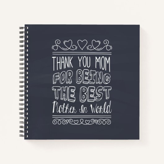 世界の最高のお母さんのために ノートブック (正面)