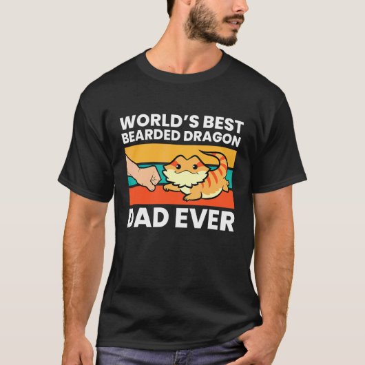 世界の最高のひげ付きドラゴンパパ Tシャツ (正面)