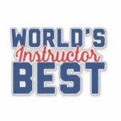 世界の最高のインストラクター シール (正面)