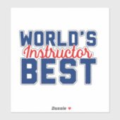 世界の最高のインストラクター シール (シート)