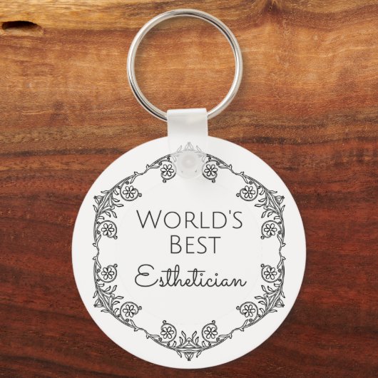 世界の最高のエステティシャンギフト3 キーホルダー (正面)