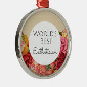 世界の最高のエステティシャンギフト メタルオーナメント (右)