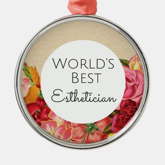世界の最高のエステティシャンギフト メタルオーナメント (正面)
