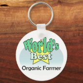 世界の最高のオーガニック農家 キーホルダー (正面)