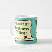 世界の最高のカスタム将校。 コーヒーマグカップ (正面左)