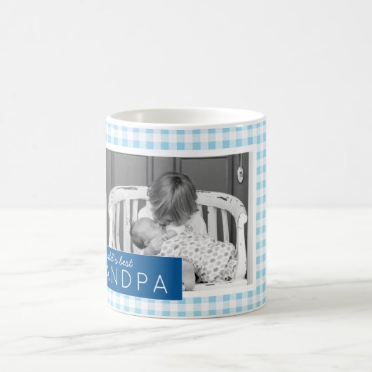 世界の最高のグランパパーソナライズされた写真 コーヒーマグカップ (中央)