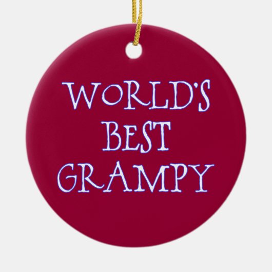 世界の最高のグルピー暗赤色 セラミックオーナメント (正面)