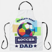 世界の最高のサッカーパパ父の日 エプロン (正面)