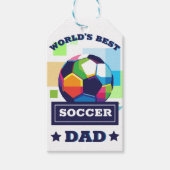 世界の最高のサッカーパパ父の日 ギフトタグ (正面)