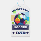 世界の最高のサッカーパパ父の日 ギフトタグ (裏面)