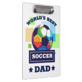 世界の最高のサッカーパパ父の日 クリップボード (右)
