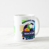 世界の最高のサッカーパパ父の日 コーヒーマグカップ (正面右)