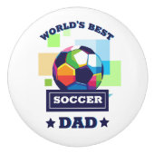 世界の最高のサッカーパパ父の日 セラミックノブ (正面)