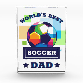 世界の最高のサッカーパパ父の日 フォトブロック
