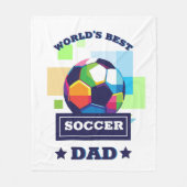 世界の最高のサッカーパパ父の日 フリースブランケット (正面)