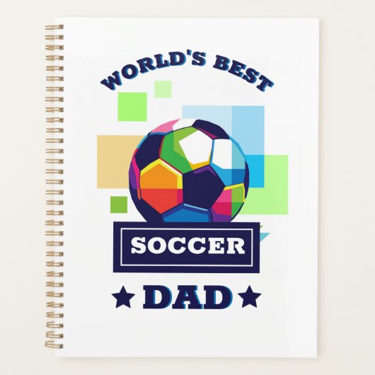 世界の最高のサッカーパパ父の日 プランナー手帳 (正面)