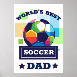 世界の最高のサッカーパパ父の日 ポスター