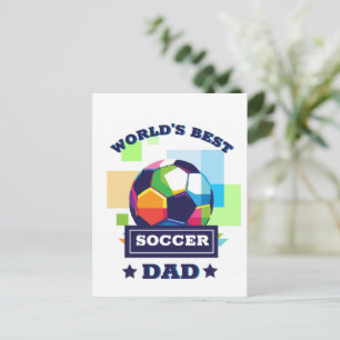世界の最高のサッカーパパ父の日 ポストカード
