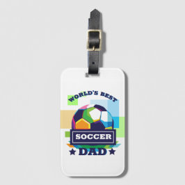 世界の最高のサッカーパパ父の日 ラゲッジタグ