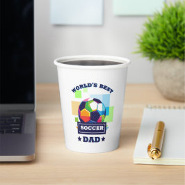 世界の最高のサッカーパパ父の日 紙コップ