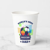 世界の最高のサッカーパパ父の日 紙コップ (裏面)