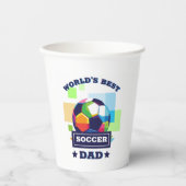 世界の最高のサッカーパパ父の日 紙コップ (正面)