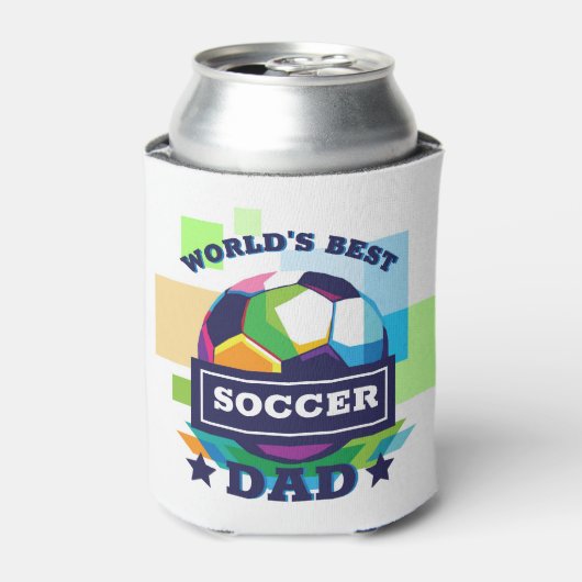 世界の最高のサッカーパパ父の日 缶クーラー (缶正面)