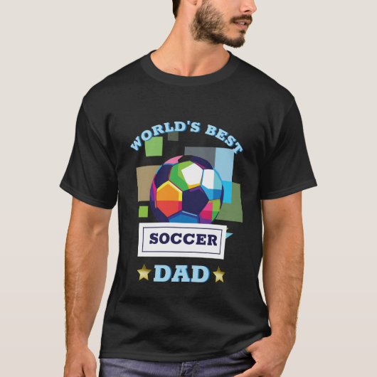 世界の最高のサッカーパパ父の日 Tシャツ (正面)