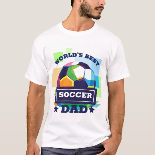 世界の最高のサッカーパパ父の日 Tシャツ (正面)