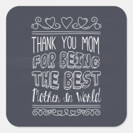 世界の最高のシステッカーの母のために スクエアシール
