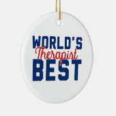 世界の最高のセラピスト セラミックオーナメント (右)