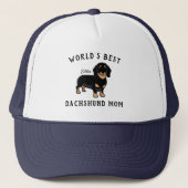 世界の最高のダッシュントのマパーソナライズされたマドッグ名 キャップ (正面)