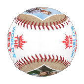 世界の最高のダディパーソナライズされた4枚 野球ボール (裏面)