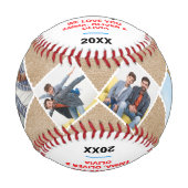 世界の最高のダディパーソナライズされた4枚 野球ボール (正面)