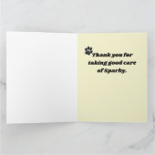 世界の最高のドッグウォーカーブルースパイラルペットポープリント サンキューカード (内部)