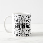 世界の最高のナースマグ コーヒーマグカップ (左)