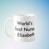 世界の最高のナース名前をカスタムする コーヒーマグカップ