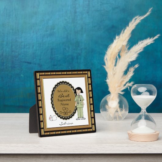 世界の最高のナース女性の額 フォトプラーク (インサイチュ)