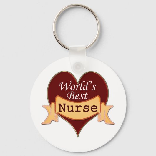 世界の最高のナース キーホルダー (正面)