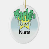 世界の最高のナース セラミックオーナメント (右)