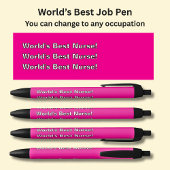 世界の最高のナース! – タイプまたは名前を追加する 黒ボールペン