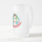 世界の最高のナース フロストグラスビールジョッキ (正面右)