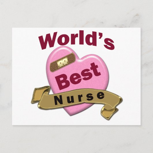 世界の最高のナース ポストカード (正面)
