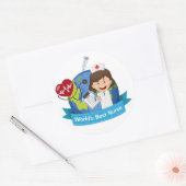 世界の最高のナース ラウンドシール (封筒)