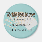 "世界の最高のナース" --笑わされるナースギフト マグネット (正面)